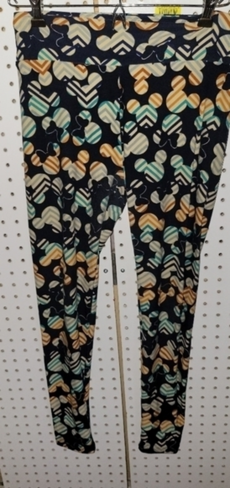 Lularoe Disney‎ Minnie Mouse stripe leggings One Size OS